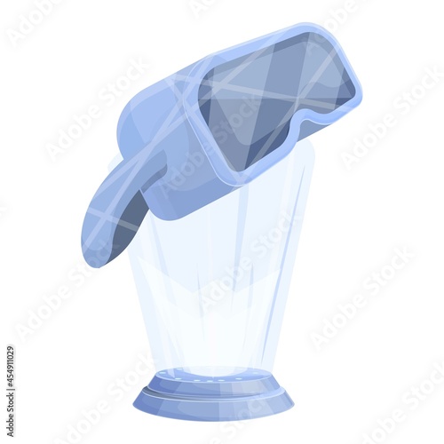 Virtual reality hologram icon cartoon vector. Vr technology. Digital game