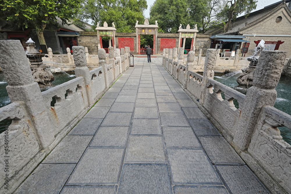 Stone PanChi bridge over PanChi pool-Confucius Temple- Beilin Museum. Xi'an-China-1560 Stone PanChi bridge over PanChi pool-Confucius Temple- Beilin Museum. Xi'an-China-1560