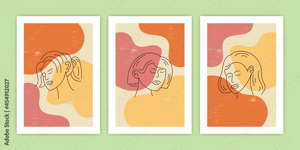 Set of abstract shape with leaf illustration Set of abstract shape with leaf illustration