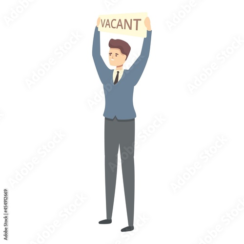 Vacant job icon cartoon vector. Recruit people. Business experience