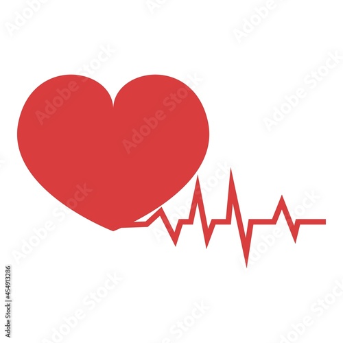 Heart rate icon cartoon vector. Pain attack. Woman disease