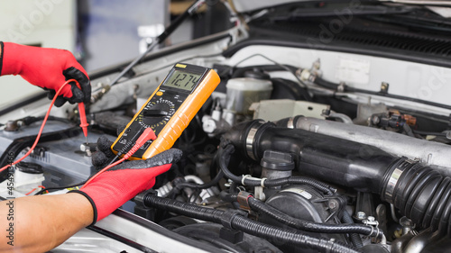 Auto mechanic Check batteries, repair, and replace engine parts. 