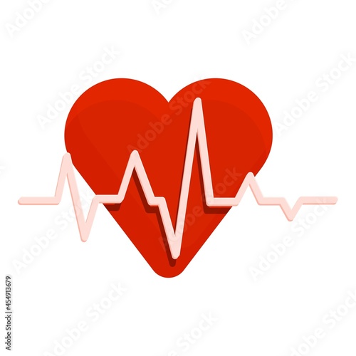 Heart healthy rate icon cartoon vector. Pain attack. Cardiac stress