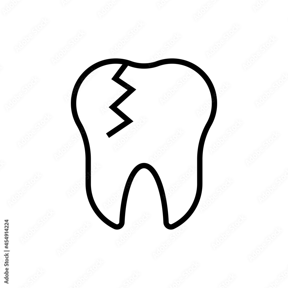 Obraz premium Broken tooth icon