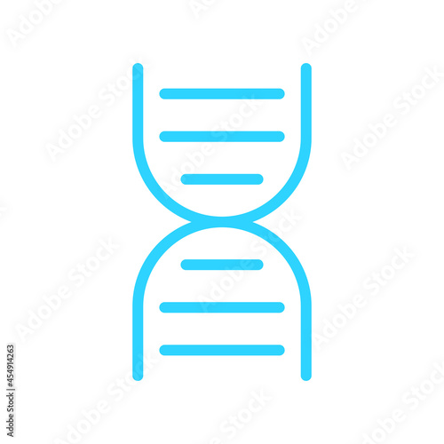 Chromosome icon. DNA blue web icon