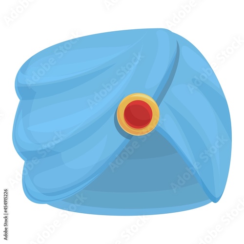 Woman turban icon cartoon vector. Indian hat. Arab turban