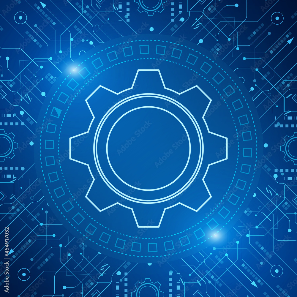 Obraz premium digital technology and engineering, digital telecoms concept, Hi-tech, futuristic technology background, vector illustration. 