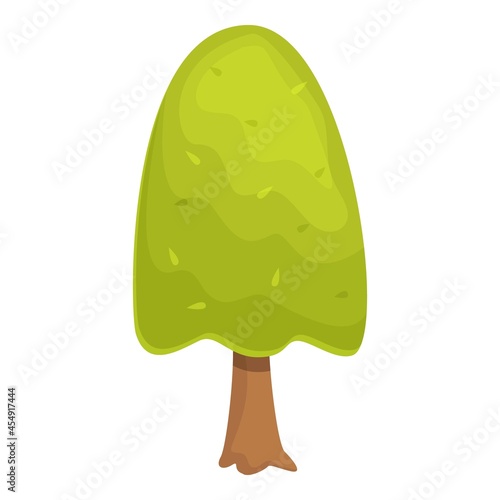 Branch tree cutting icon cartoon vector. Garden maintenance. Park tree