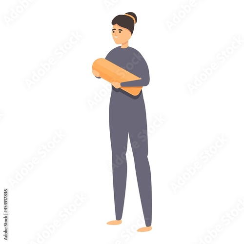 Diving swimmer icon cartoon vector. Dive pool. Woman swimwear