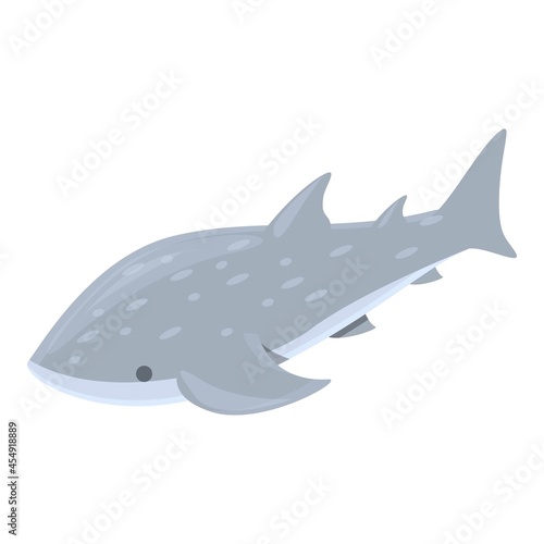 Big whale shark icon cartoon vector. Sea fish. Marine life
