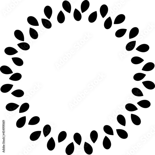 logo black and white graphic element wreath