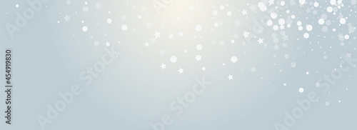 Silver Flake Vector Grey Panoramic Background.