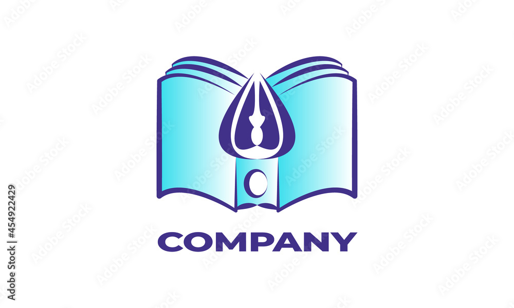 Abstract Book and Pencil Logo Design Vector Abstract Book and Pencil Logo Design Vector