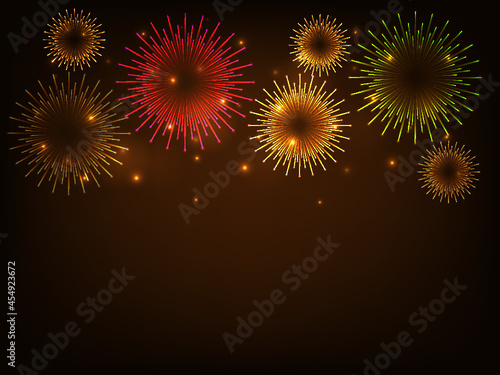 Colorful firework celebration for multipurpose bg