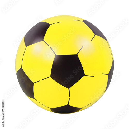 Toys - Yellow and black ball. Isolated