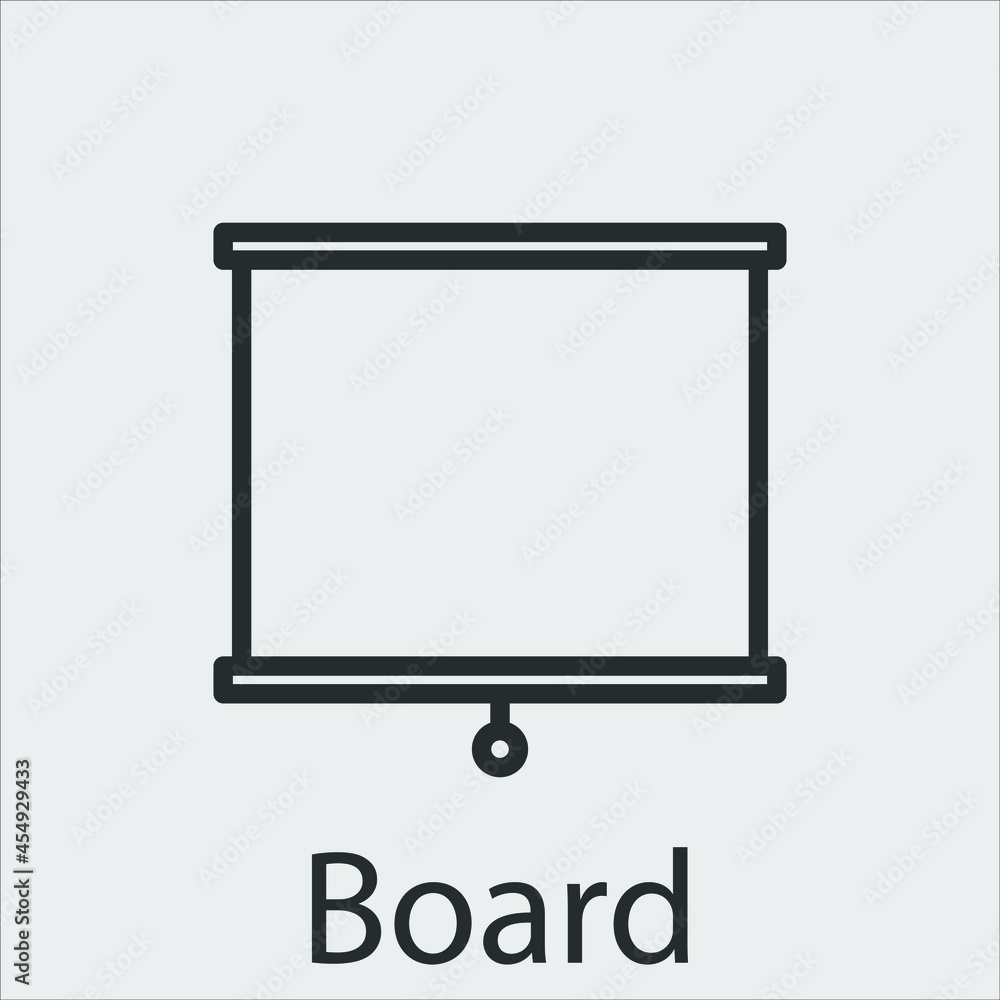 board icon vector icon.Editable stroke.linear style sign for use web design and mobile apps,logo.Symbol illustration.Pixel vector graphics - Vector board icon vector icon.Editable stroke.linear style sign for use web design and mobile apps,logo.Symbol illustration.Pixel vector graphics - Vector