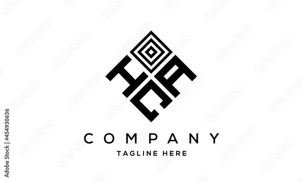 Obraz premium HAC square three latter logo vector