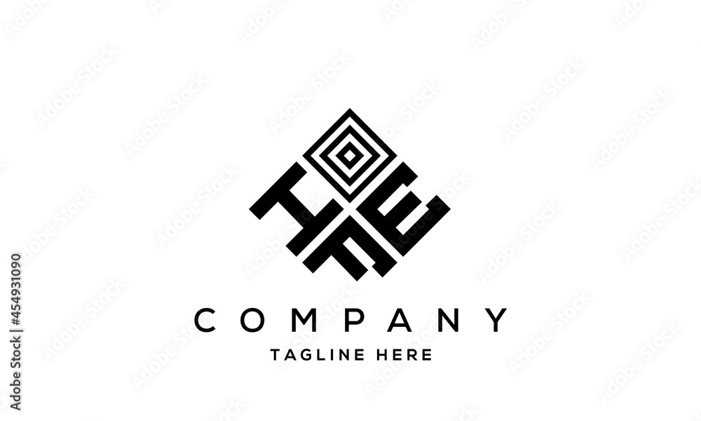 HEF square three latter logo vector HEF square three latter logo vector