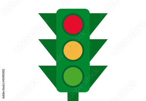 Icono de semáforo verde en fondo blanco.