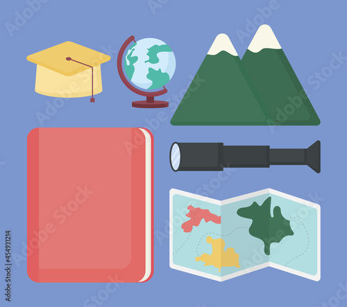 six geography icons