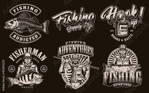 Fishing vintage logotypes
