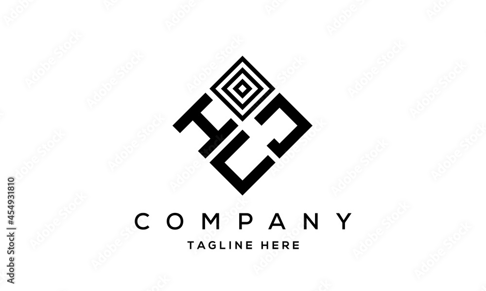 HJU square three latter logo vector HJU square three latter logo vector