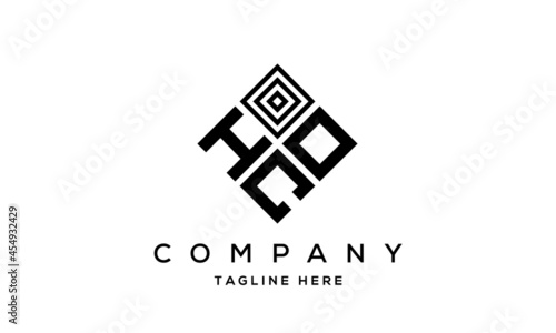 HOC square three latter logo vector