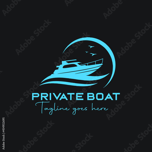 private boat logo exclusive design inspiration