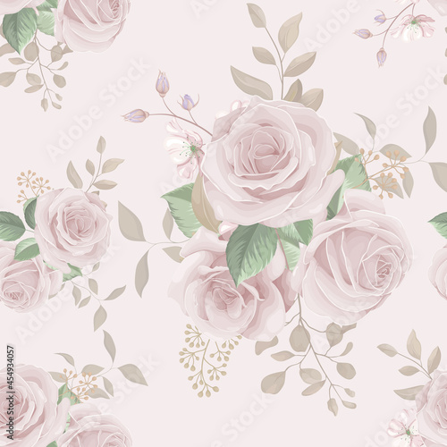 Fototapeta Naklejka Na Ścianę i Meble -  Soft floral seamless pattern background