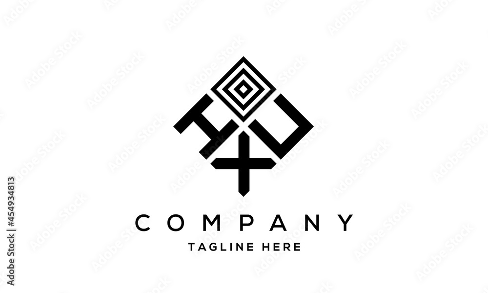 HUX square three latter logo vector HUX square three latter logo vector