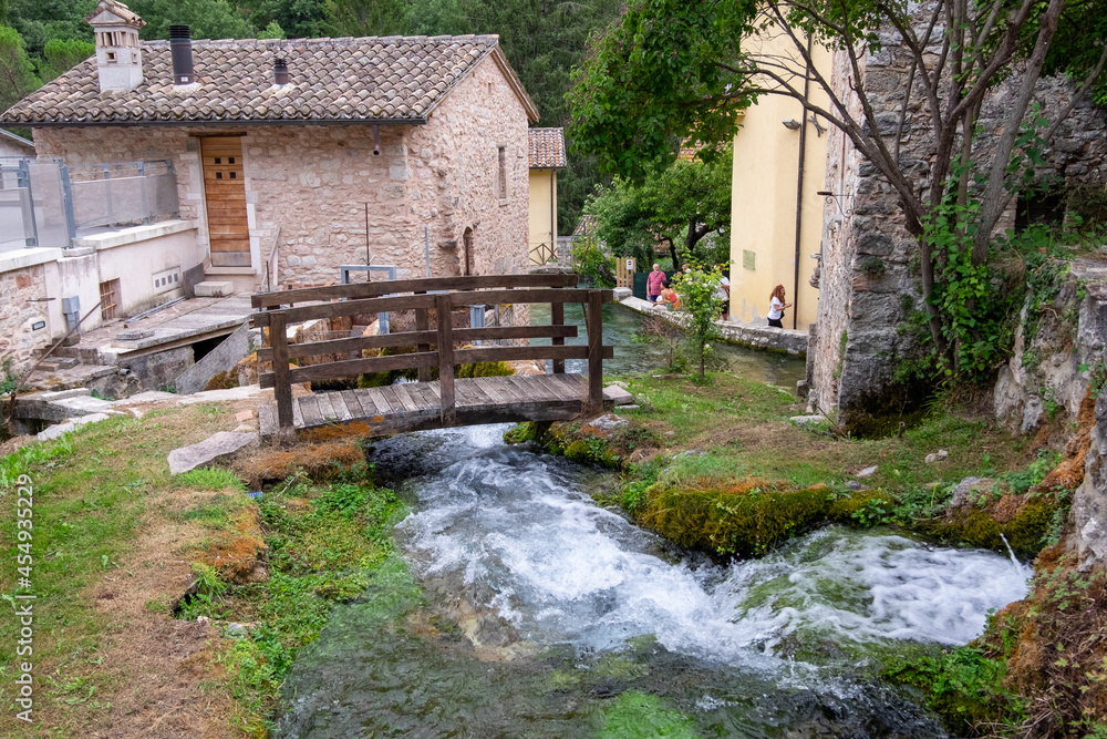 Beautiful small village with river in Umbria, Italy Beautiful small village with river in Umbria, Italy