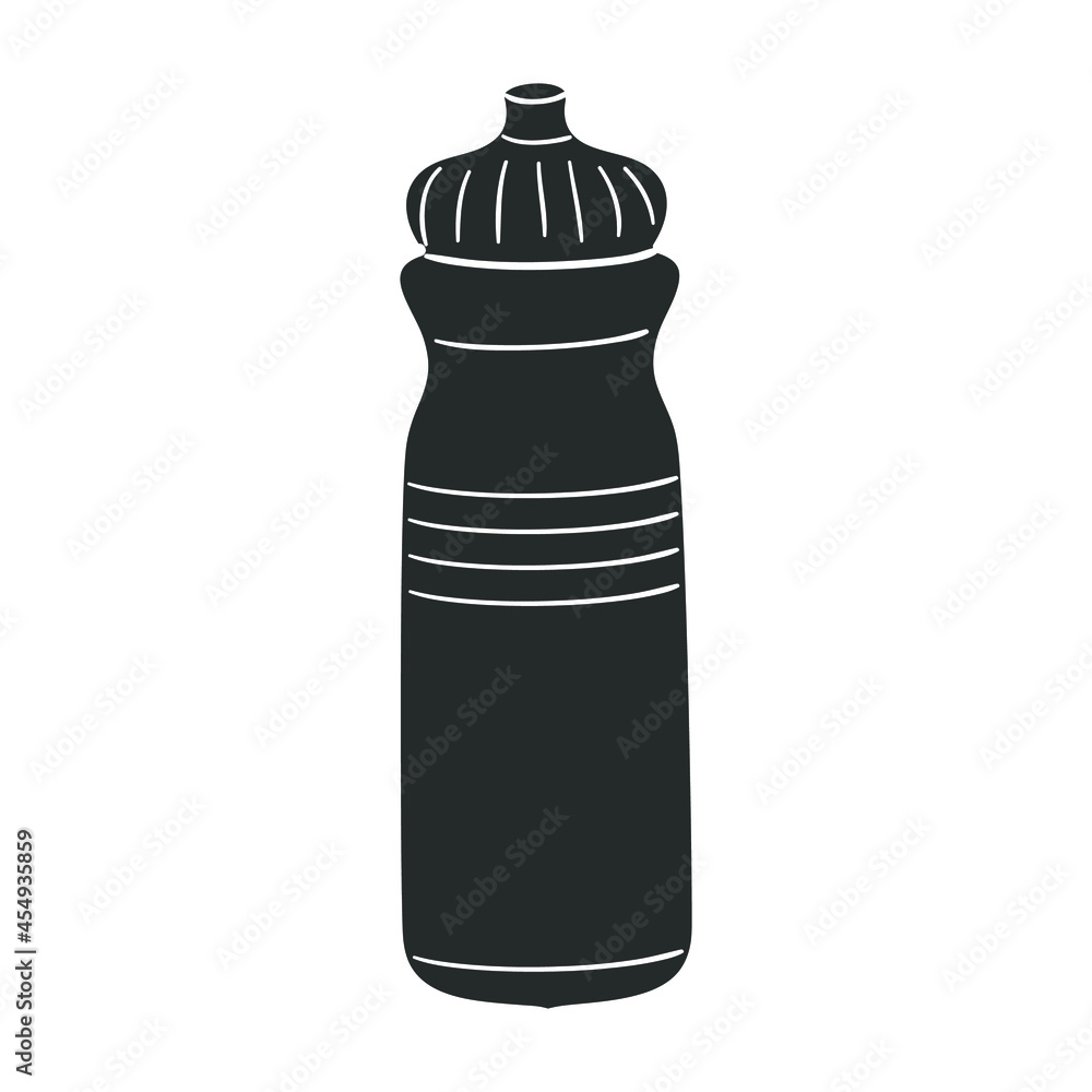 Sport Bottle Icon Silhouette Illustration. Plastic Drink Container Vector Graphic Pictogram Symbol Clip Art. Doodle Sketch Black Sign. Sport Bottle Icon Silhouette Illustration. Plastic Drink Container Vector Graphic Pictogram Symbol Clip Art. Doodle Sketch Black Sign.