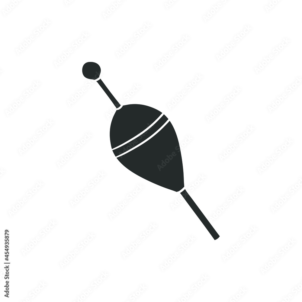 Fisherman Buoy Icon Silhouette Illustration. Fishing Sport Vector