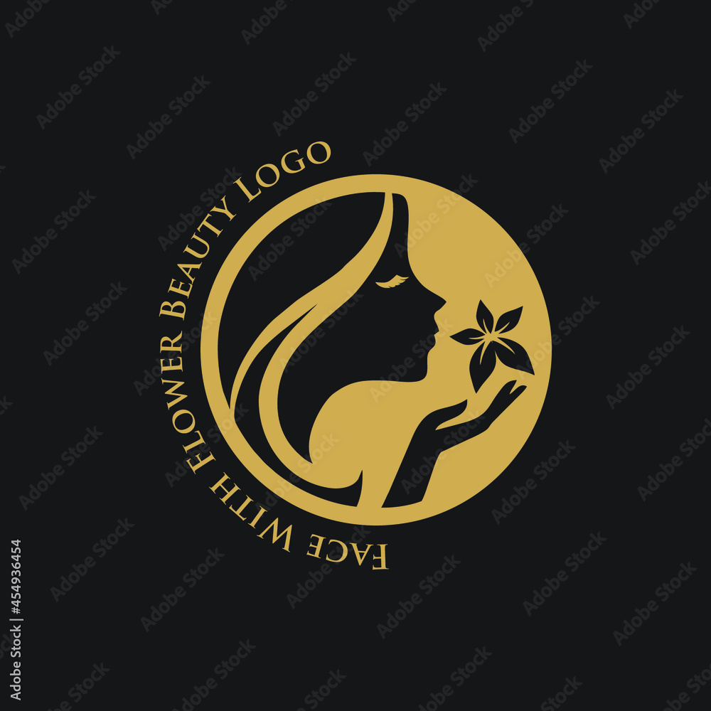 face with flower beauty logo exclusive design inspiration face with flower beauty logo exclusive design inspiration