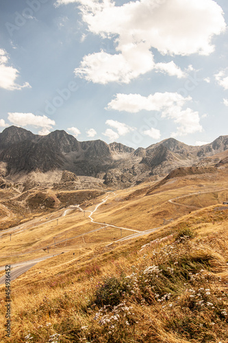 Landscape of the mountains of Andorra