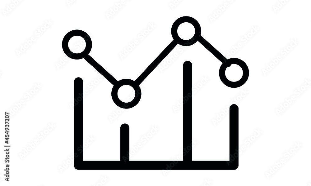 Vector Icon combo chart in illustration Vector Icon combo chart in illustration