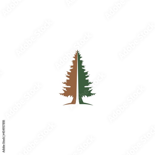 Pine Tree Logo Icon Design Template Vector Illustration
