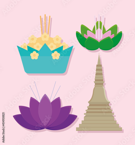 four loy krathong items