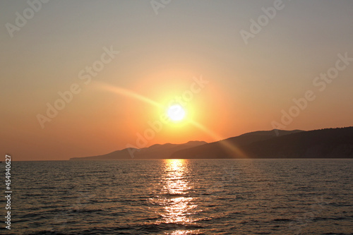 sunset over the sea