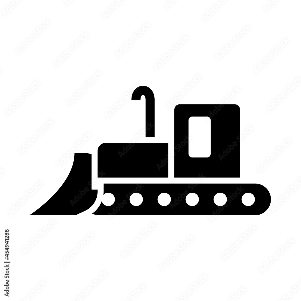Icon Of Construction Bulldozer Icon Of Construction Bulldozer