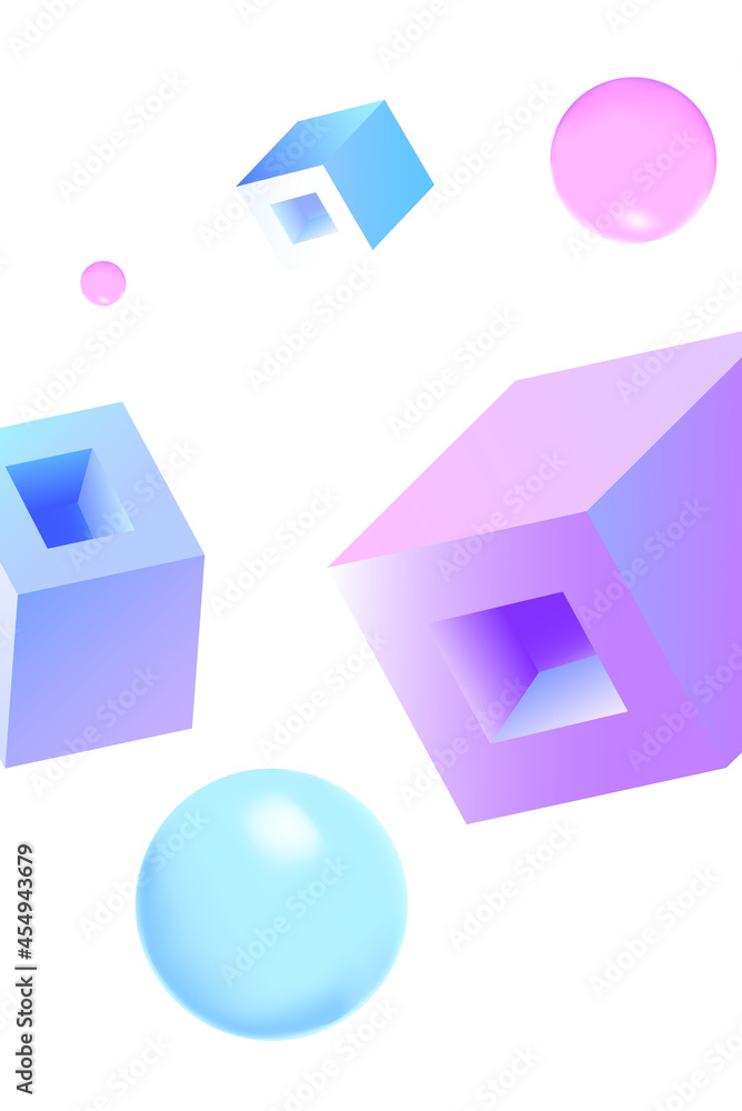 Bright Polygon Gradient Vector White Background. Bright Polygon Gradient Vector White Background.