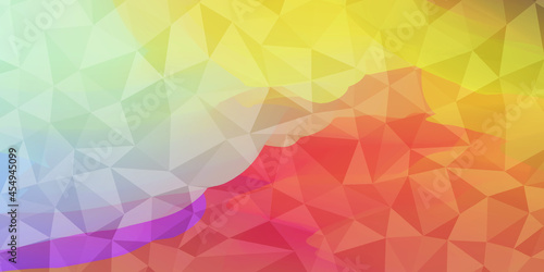 Rainbow Watercolor Low Poly Abstract Geometric Dynamic Textured. Polygon Banner Background. Colorful Shape Composition.