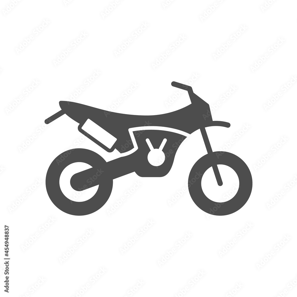 Enduro motorcycle or motorbike glyph icon Enduro motorcycle or motorbike glyph icon
