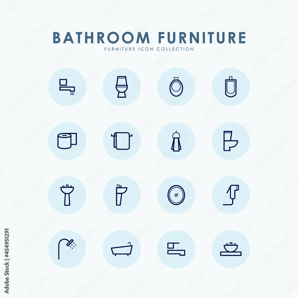 Bathroom Furniture Line Icon Bathroom Furniture Line Icon