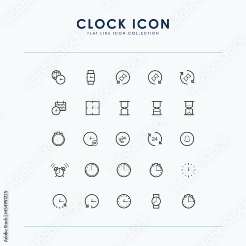 Time and Clock line icon