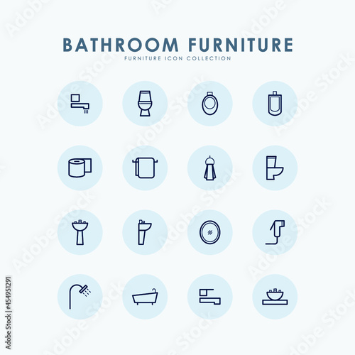 Bathroom Furniture Line Icon