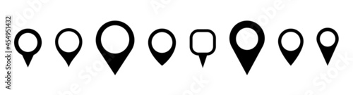 Free Download Map pin icons set. location pin simple vector icon. Modern map pointer symbols isolated. vector illustration - GFXLoad