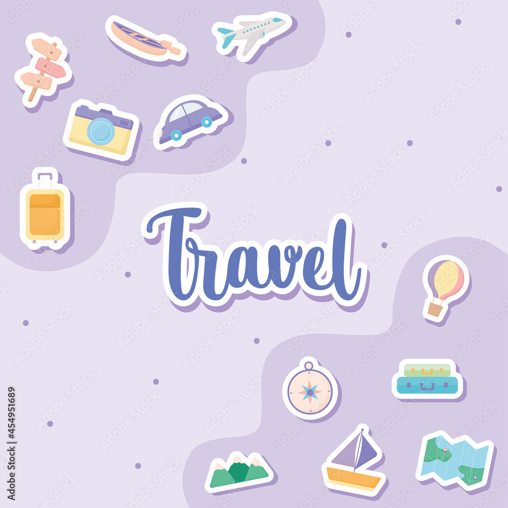 Fototapeta premium pretty travel card