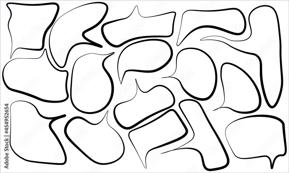 various kinds of sketches that are shaped like round or other