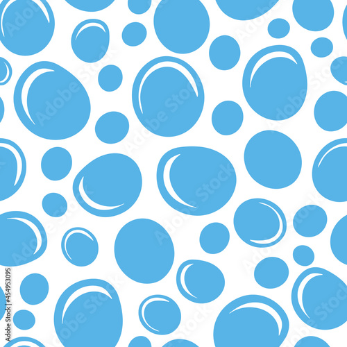 Air Bubbles seamless pattern design. Great for shampoo product packaging or for inflatable swimming pool product packaging.